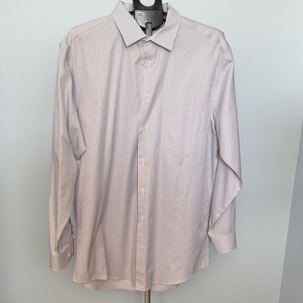 Joseph Abboud Men's Purple Striped Dress Shirt